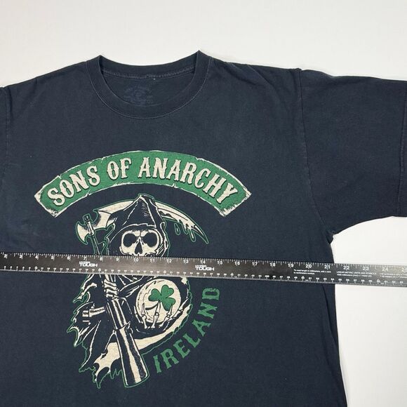 Sons of Anarchy Men’s Ireland Skull T-Shirt Size L Black Officially Licensed Y2K - Picture 5 of 6